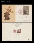 Art,Painting,Folkways,Costume,Philately Week,Fan,Japan 1962 FDC,Cover to US