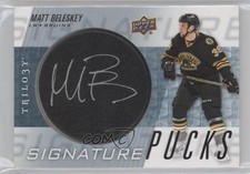 2016-17 Upper Deck Trilogy Signature Pucks Matt Beleskey #SP-MB Auto 4f5
