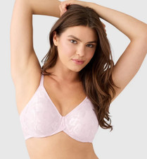 New Wacoal 36C Pink Awareness 85567 Full Figure Underwire Bra Smooth Support