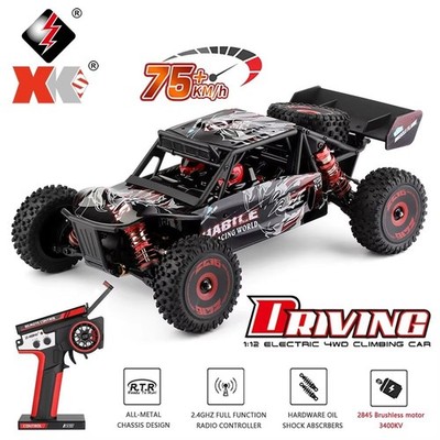 WLtoys 124016V2 Brushless RC Car, Max 75KM/H, 1:12 Off-Road Racing Buggy Car