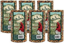 Wildbird Feast Cylinder, 6-Pack, 1 Lb 15 Oz  Wild Bird Seed for outside Feeders