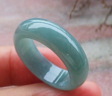 Video Certified Icy Green Natural A JADE Jadeite Circle RING USA. 9.75 205331