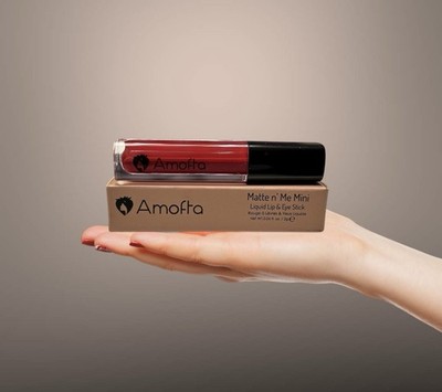 Amofta New Beauty Matte N Me Mini Liquid Lip & Eye Stick .06 fl oz Elastic Heart