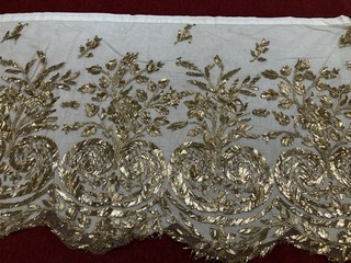 Catholic Church Vestment Altar Frontal Cloth Antique Gold Metallic Beautiful 10’