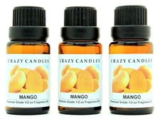 3 Mango 1/2oz Premium Grade Scented Fragrance Oil Crazy Candles