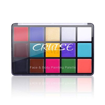 UCANBE Face Body Paint Oil, Professional 15 Colors FX Makeup Palette- Non Toxic 