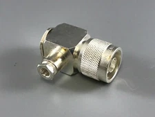 AMP 18750 Type N Connector Plug Right Angle Cable Clamp 50 Ohms 11GHz