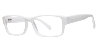 MODERN OPTICAL SLICK UNISEX PLASTIC EYEGLASSES 60-17-150 WHITE W/ SOFT CASE