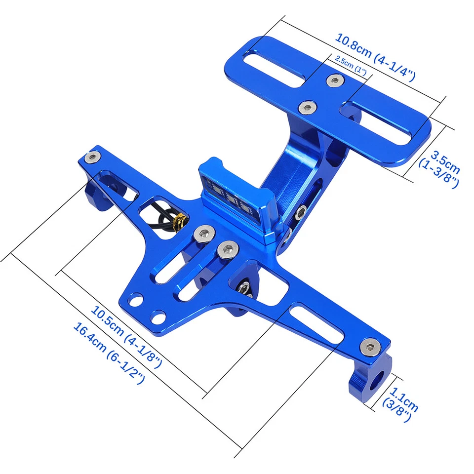 Soporte de matrícula CNC para motocicleta con luz trasera para Ducati 1098 1098R 1098S Foto 2 de 4