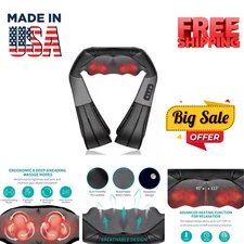 Ultimate Relaxation:  Electric Neck and Back Massager with Soothing Heat