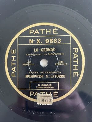 78 RPM - MOMBOISSE & LATORRE - Marinette - Lo grondo - PATHÉ X 9863 - Photo 1/4
