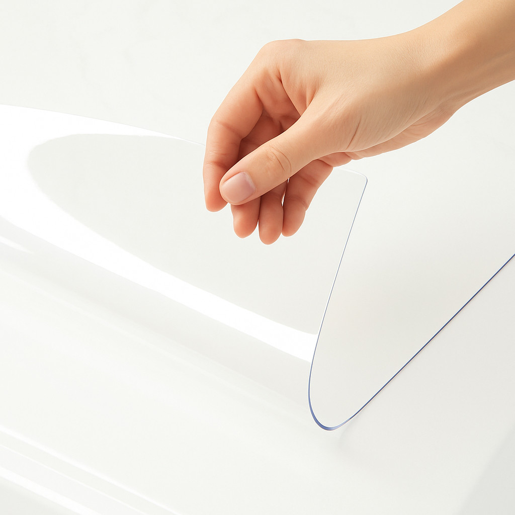 Tischfolie Transparent 2mm –Schutzfolie nach Maß für Esstisch Möbel Bodenschutz