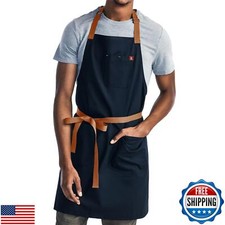 hedley and bennett Essential Apron   Adjustable Bib Chef Apron with 3 Pockets