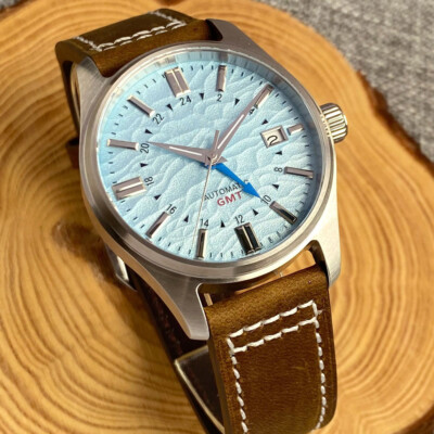 Retro Glacier Blue Dial 39mm NH34A  Pilot Tandorio Watch For Men 200m Waterproof