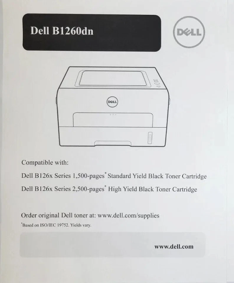 Dell B1260DN Standard Monochrome Laser Workgroup Printer Working  - Image 2 of 4