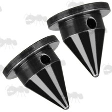 Pair of Black Spike Feet for Harris Style Rifle Bipods HAWKE DEBEN BISLEY BIPOD