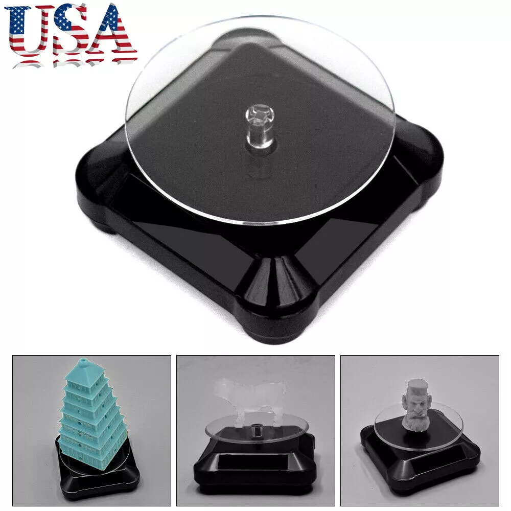 Rotating Display Stand 3.5 Solar Powered Jewelry UV Light Curing  Turntable,US