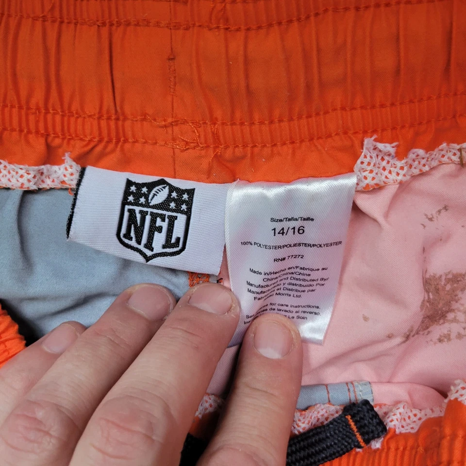 Chicago Bears NFL 蓝色橙色泳裤 14/16 码 — 第 2/4 张图片