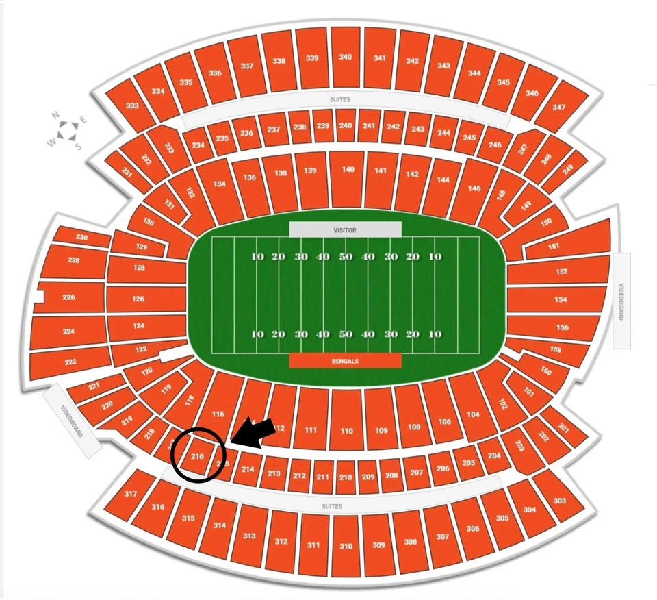2 CLUB LEVEL WEST Tickets Bengals vs Baltimore - Oct. 6, 2024 - Paycor Stadium - Image 2 of 2