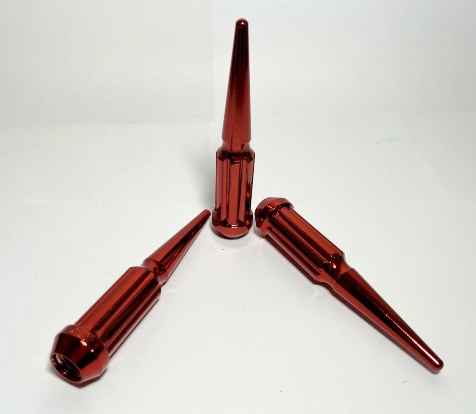 FIT MITSUBISHI I-MIEV LANCER MIRAGE 4.5'' 7SPLINE ESPIGA TUERCA 12x1.5 ROJO 16PC Foto 2 de 4