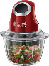 Tritatutto Da Cucina Mini Rosso in Vetro 500ml Mixer per Verdure, Frutta E Carne