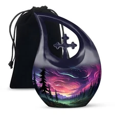 Whispers Of Dusk Mother’S Funeral Urn For Ashes Large Urn For Adult Male 10 Inch