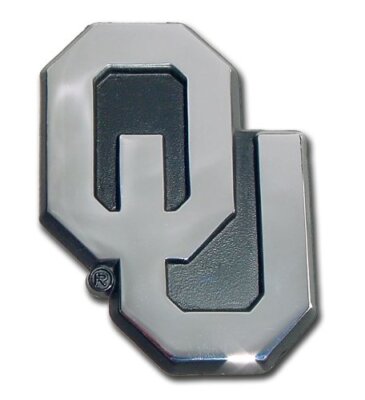 Oklahoma Sooners NCAA Premium Solid Chrom Metall Auto Emblem Team Logo Aufkleber