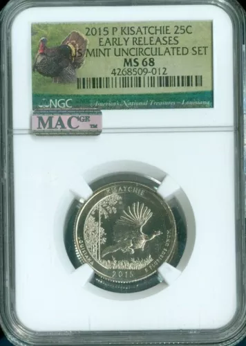 2015-P Kisatchie Quarter NGC MS68 Early Release Quality 