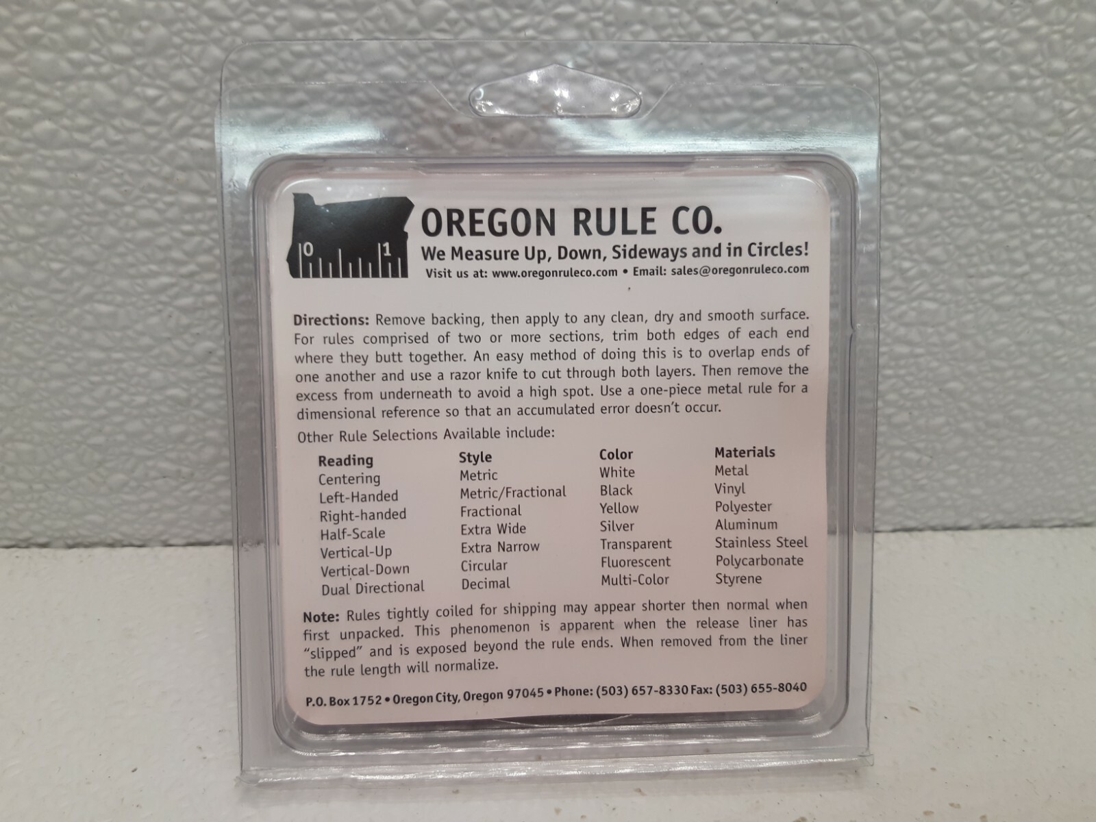OREGON+RULE+ADHESIVE+BACKED+RULE+FN-S036L-TC+ITEM-745653-GG1-1 for sale ...