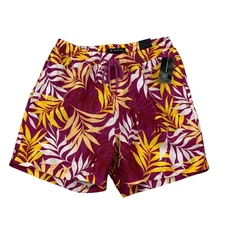 INC Mens Palm Leaves Mesh-Lined Quick-Dry 5" Swim Trunks Multicolor S