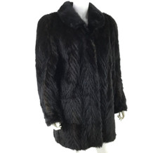 Vtg Mink Coat Jacket Stroller Womens Medium Brown Alaska Fur Gallery Usa Made