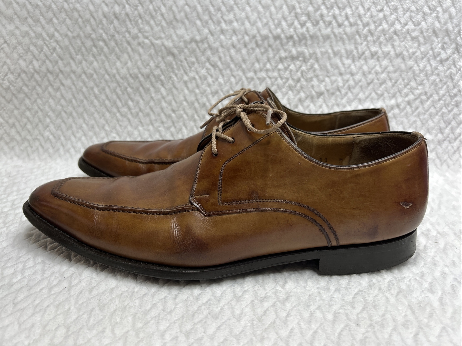 SAOLA Scarpe da derby stringate grembiule Magnanni Romelo cognac da uomo taglia 11 M 13723