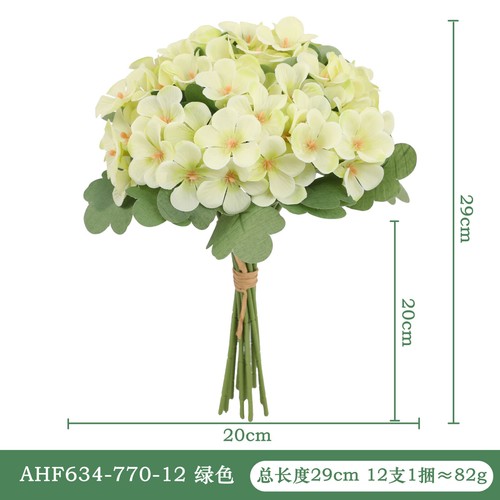 For Hand Flower Home Outdoor Decoration Fake Flower Hydrangea Fake Yellow - Picture 3 of 7
