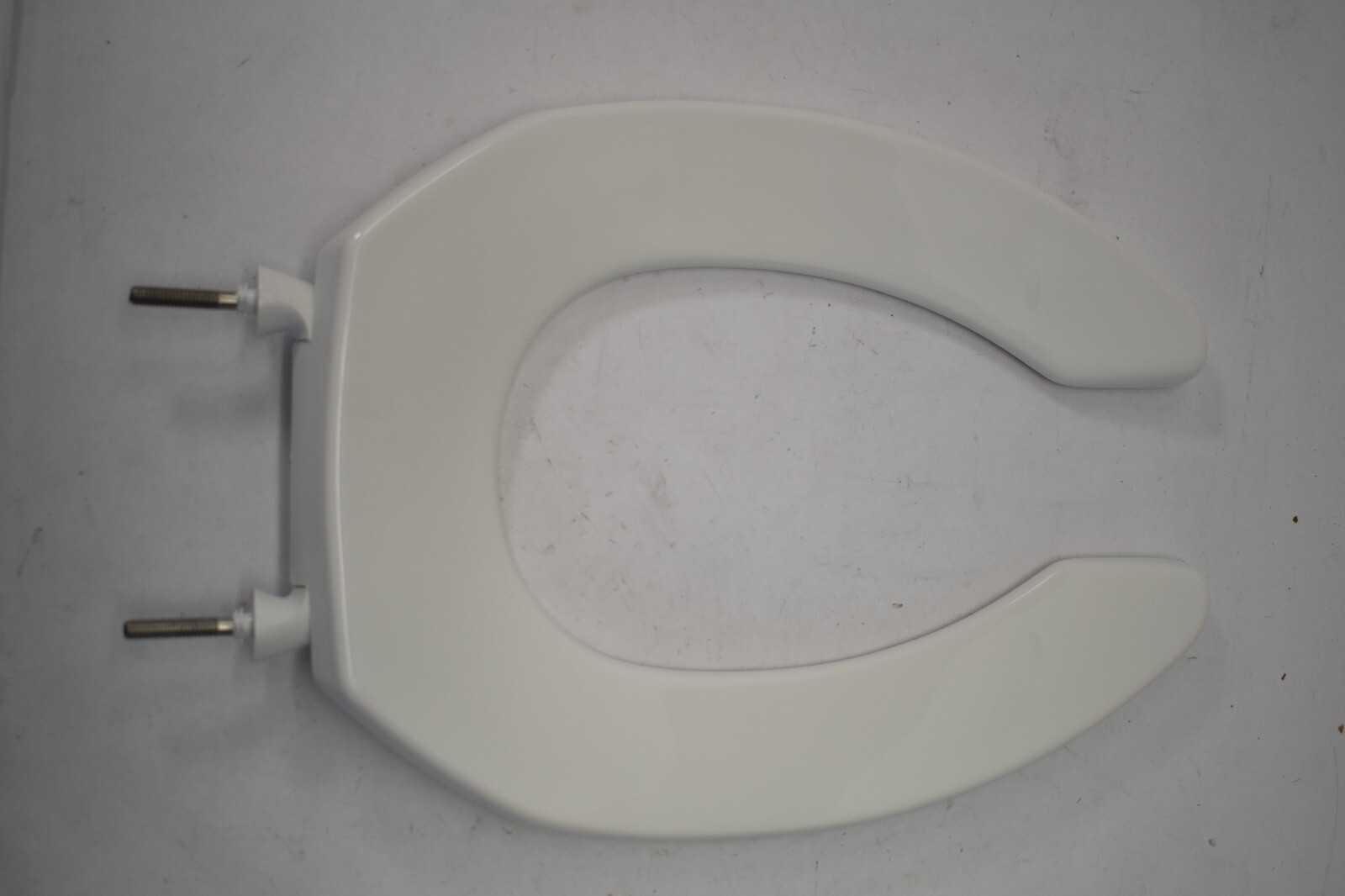Bemis Elongated White Commercial Open Front Toilet Seat Replacement
