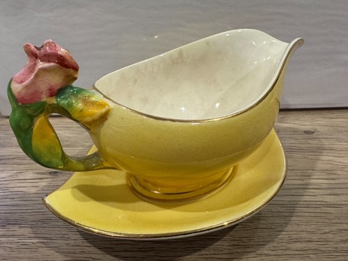 Vintage Royal Winton Grimwades Rosebud Boat and Stand - Approx. 7 cm Tall - Picture 3 of 10