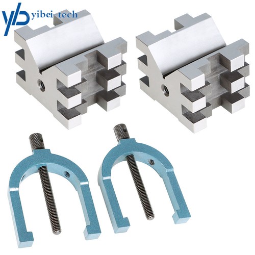 2-3/8" × 2-3/4" × 2" Precision Multi-Use V-Block and Clamp Set Hardened Steel - Picture 2 of 12