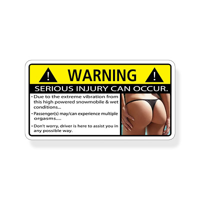 Snowmobile Vibration Sticker Funny Guy Snow Ski Sled Window Bumper Decal Graphic