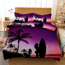 Coconut Overlap 3D Printing Duvet Quilt Doona Covers Pillow Case Bedding Sets