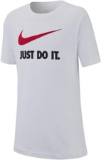 Nike Sportswear "Just Do It." Boy's T-Shirt  White  Various Sizes