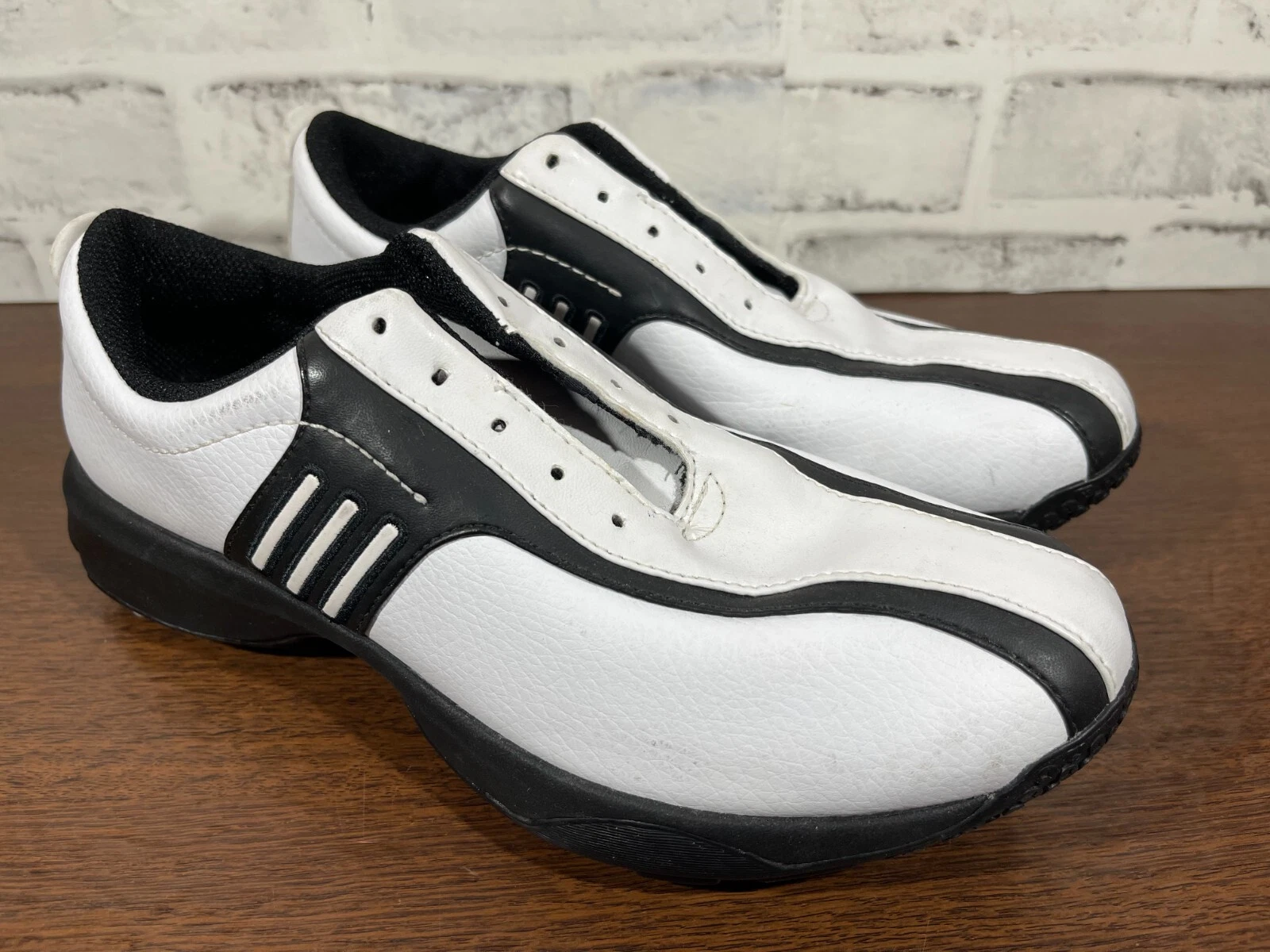 Adidas Donna Greenside Golf 737568 Bianco Nero Taglia 8 Ottime Condizioni