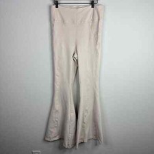 C&V Pants Womens Large Pale Pink Flared Pull On Athleisure Yoga Boho Sweatpants