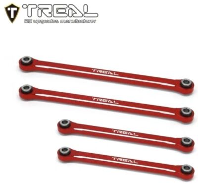 TREAL TRX 4M Lower Suspension Link Set Aluminum Red X003LAZ8PJ