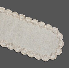 Pearls And Beads Table Runner White Table Runner Designer Tableware 13X36 Inch