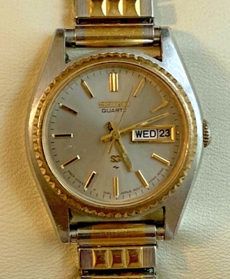 Vintage Seiko (8523-005X) Two-Tone Day/Date Women's Watch w/ Expansion  Bracelet | eBay