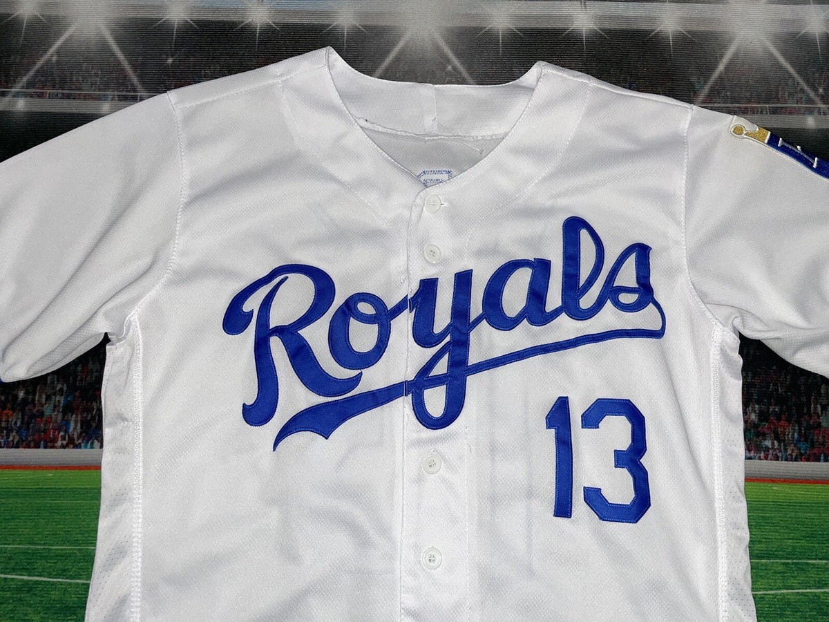 【SALE】MLB ペレス実使用ユニフォーム Salvador Perez #13 Kansas City Royals Majestic Jersey Sz 40