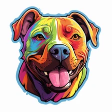 8x car sticker decal pit bull terrier tuning sticker car 9x9 cm