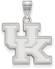 14K White Gold University of Kentucky Medium Pendant by LogoArt (4W003UK)