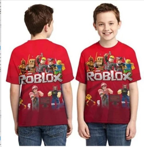 Roblox Kids T-shirt Boys Game Sports T-shirt Child Cartoon Short - Picture 74 of 79