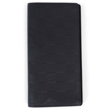 69394 auth LOUIS VUITONN Cosmos black Damier Infini leather BRAZZA Wallet
