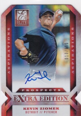 2013 Elite Extra Edition DIE CUT AUTOGRAPH R/C #137 Kevin Ziomek # 10/100
